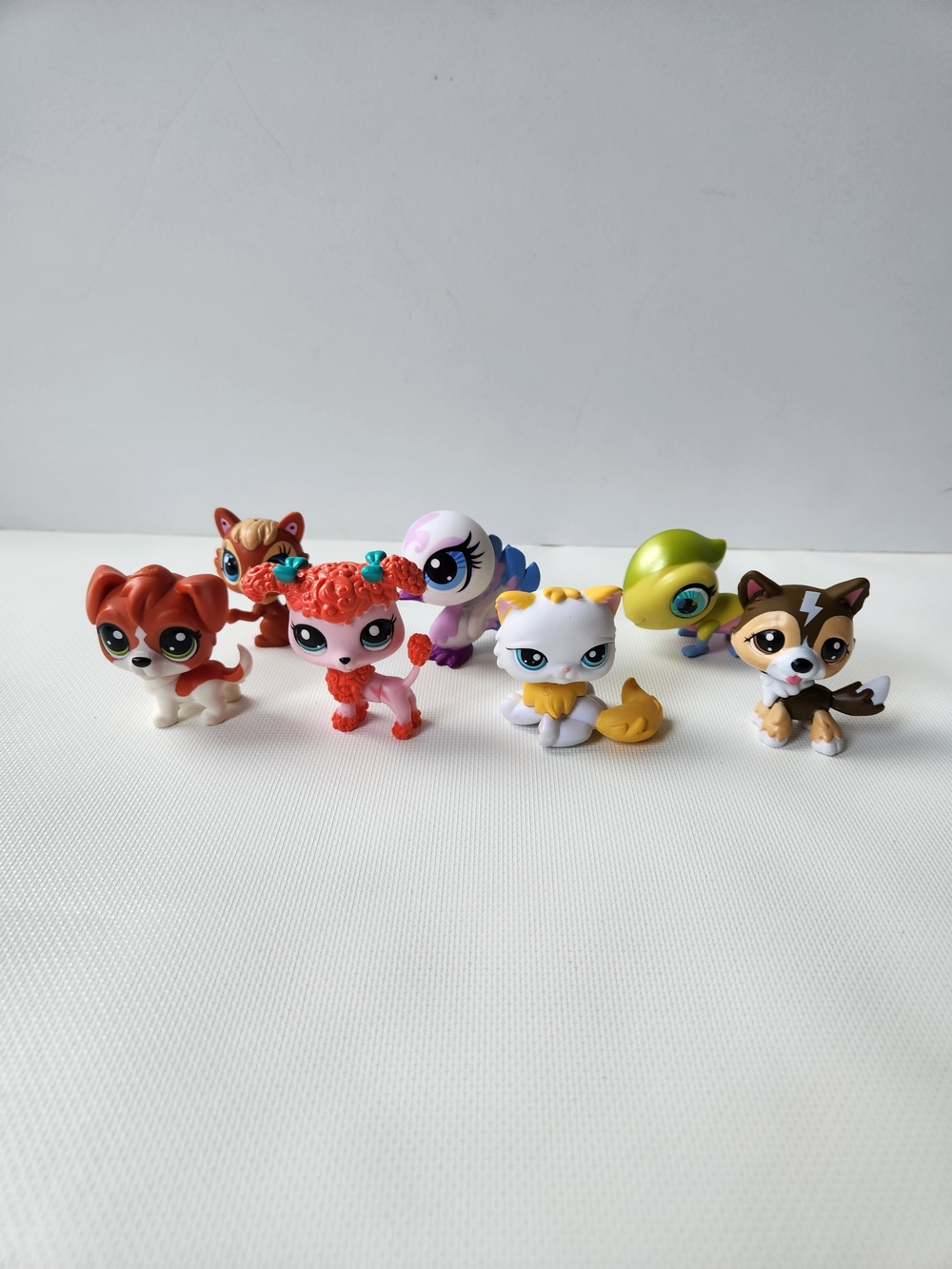 Littlest Pet Shop Bundle X7 Pets LPS Collection Dog Cat Bird Chamelion
